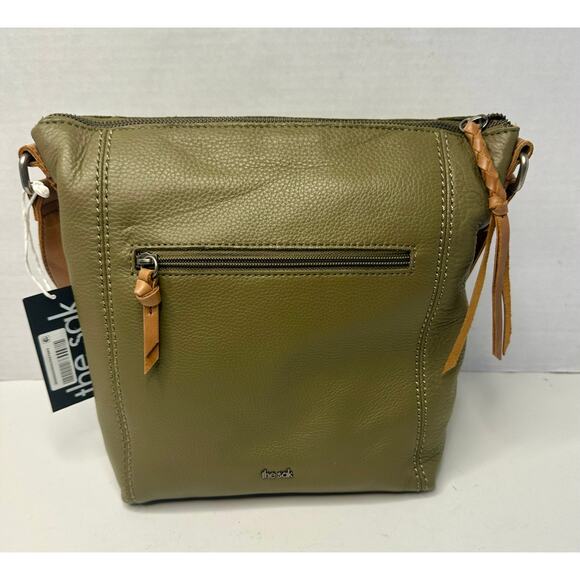 The Sak Women's Ashland Leather Crossbody Bag Purse Color is Loden NWT - Picture 2 of 10
